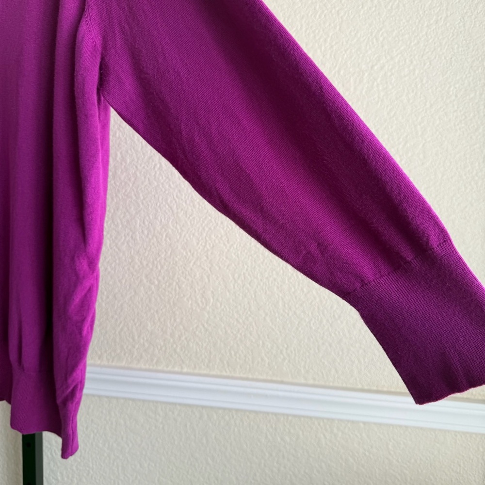 Lane Bryant 26 28 Women’s Plus Size Sweater Pink V Neck Stretch Knit Long Sleeve - Picture 6 of 8